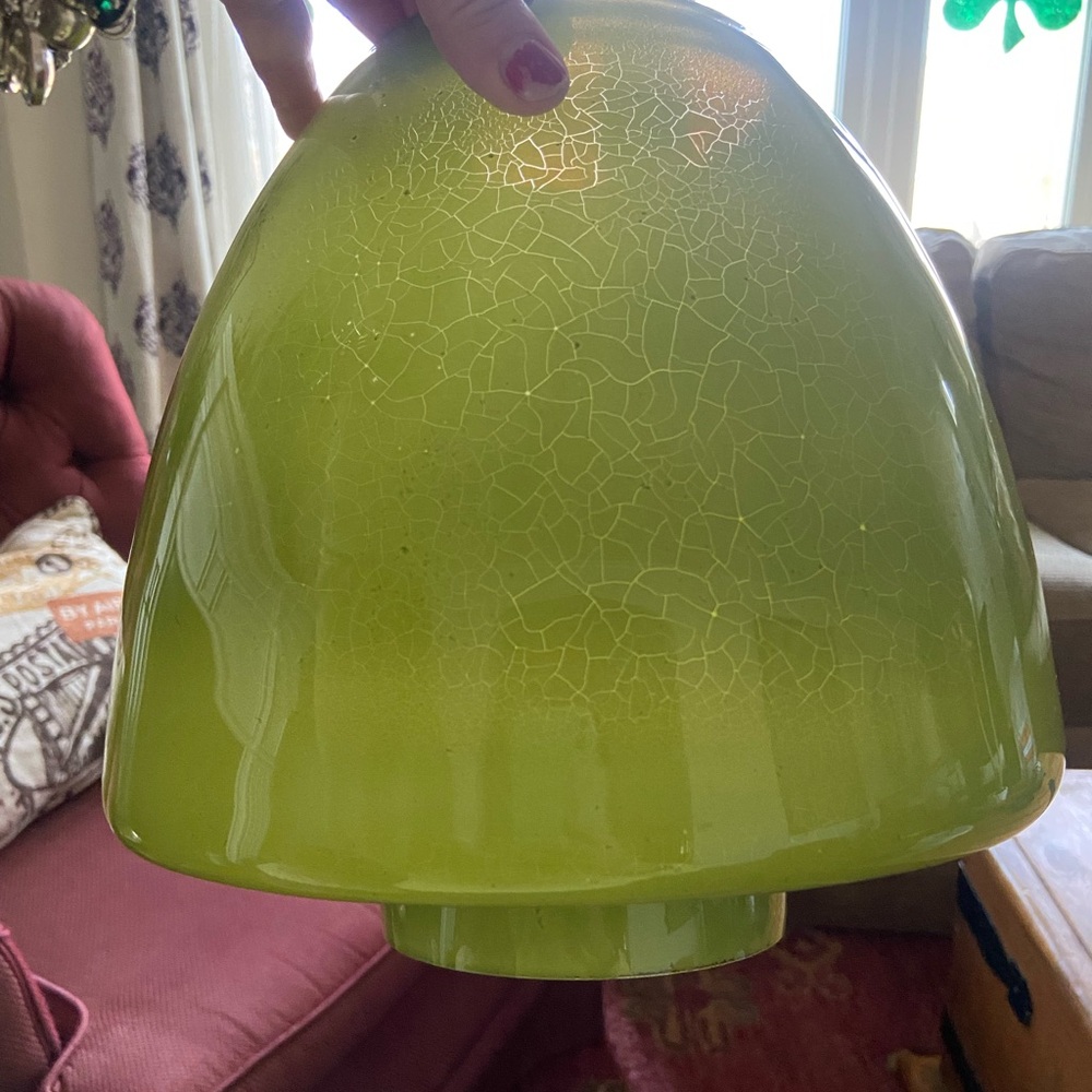 Vintage Modern Style Green Glass Lamp Shade